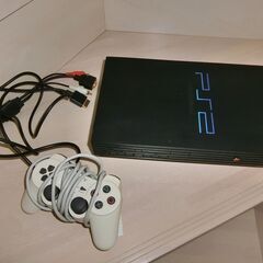 0円：プレイステーション2 本体 と コントローラー 中古 動作...