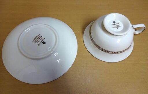 ウェッジウッド ティーカップ＆ソーサー フロレンティーン ターコイズ ピオニー 旧刻印 2客セット WEDGWOOD FLORENTI