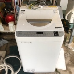 【リサイクルサービス八光　田上店　安心の3か月保証　配達・設置OK】シャープ SHARP ES-TX5E-S [タテ型洗濯乾燥機 洗濯5.5kg 乾燥3.5kg シルバー系]