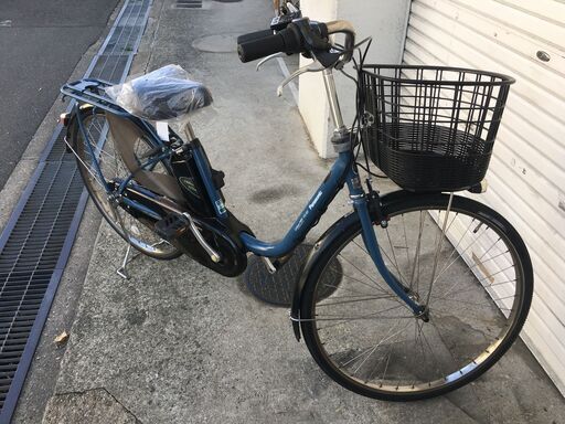 地域限定送料無料　パナソニック　ビビ　8,9AH　子供乗せ　新基準　紺　パスウィズ　アシスタ　神戸市　電動自転車