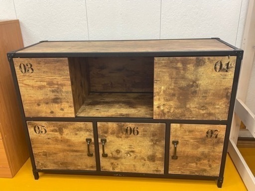 【リサイクルサービス八光　田上店　配達・設置OK】KULT　クルト　ヴィンテージ風サイドボード　ブラック&ブラウン