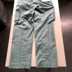 【新品未使用】夏用作業着・ズボン　グリーン　LLサイズの画像
