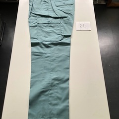 【新品未使用】夏用作業着・ズボン　グリーン　LLサイズの画像