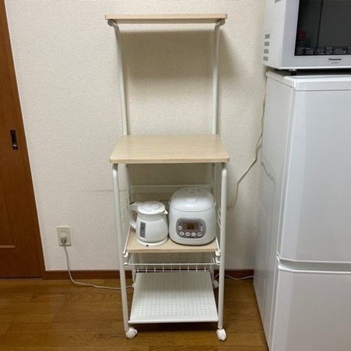 炊飯器、ケトル、キッチンラック　3点セット
