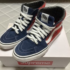 vans supreme ハイカットスニーカーの画像