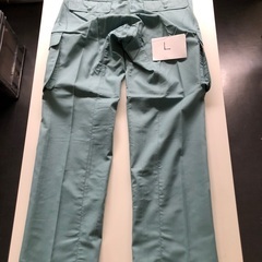 【新品未使用】夏用作業着・ズボン　グリーン　Lサイズの画像