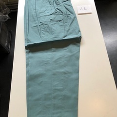 【新品未使用】夏用作業着　上下セット　グリーン　6Lサイズの画像