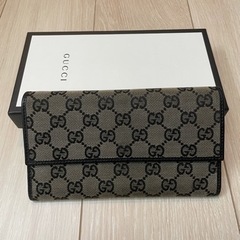 GUCCI GGキャンバス　三つ折り　長財布