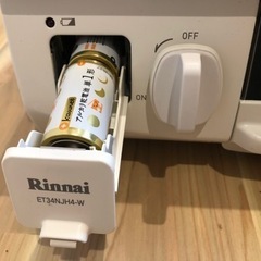 【値下げ：7000円】リンナイ ガスコンロ  プロパンガス用  ホワイト ET34NJH4-W1 の画像