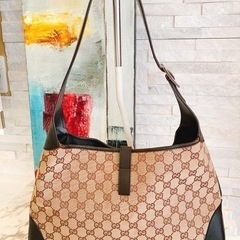 【美品・正規品】GUCCI ジャッキー シェリーライン GG柄キャンバス ワンショルダーの画像