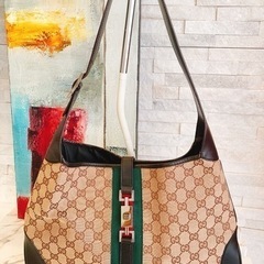 【美品・正規品】GUCCI ジャッキー シェリーライン GG柄キ...