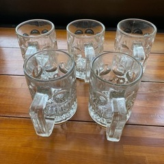 No.74持ち手付きガラスコップ　中古品