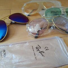 サングラス・レインドロップ型四点 -未使用新品-の画像