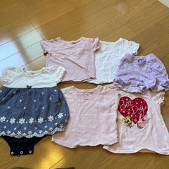 【古着】女児80サイズ 夏服セット