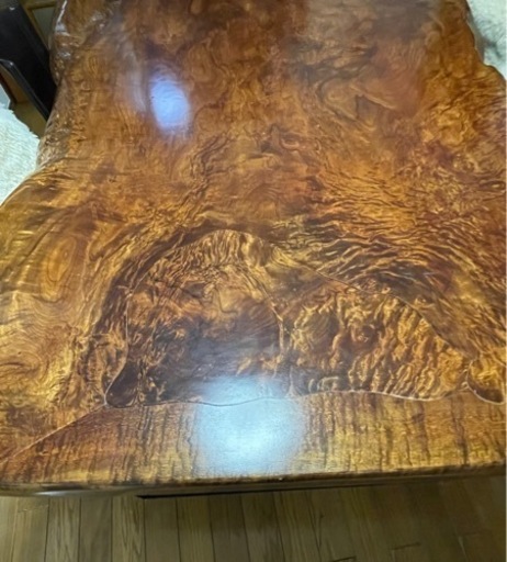 無垢　欅　ダイニングテーブル　一枚板　190cm x 160cm 厚さ13cm