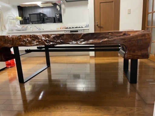 無垢　欅　ダイニングテーブル　一枚板　190cm x 160cm 厚さ13cm
