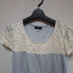 マタニティワンピースグレーMサイズ中古  両脇ファスナー