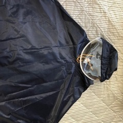 【美品】自転車用レインポンチョ　ネイビーの画像