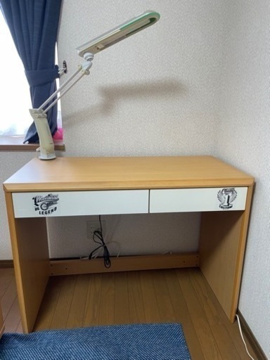 白い学習机4点セット