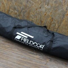 札幌 設営確認済み FIELDOOR/フィールドア ワンタッチテント200 4人用スクエアタイプ ダークブラウン キャンプ アウトドアの画像