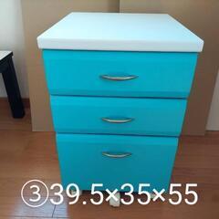 パソコンデスク1(ワーキングデスク):青の画像