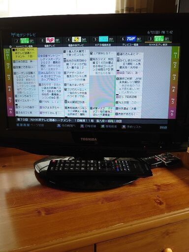テレビ　TOSHIBA　19RE2