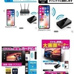 スマホの映像を大画面で観る❗️ワイヤレスレシーバーの画像