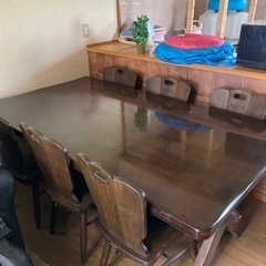 カリモク家具　ダイニングテーブル（椅子6脚）