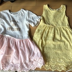 H&Mワンピース２点セット（サイズ１１０〜１２０）の画像