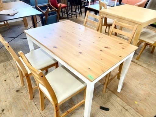 激安‼️シンプル オシャレ IKEA 4人掛けダイニングテーブルセット