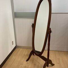 レトロ 木製 楕円形 スタンドミラー 昭和 レトロポップ 鏡 レトロ 木製 形 スタンドミラー 昭和 レトロポップ 鏡