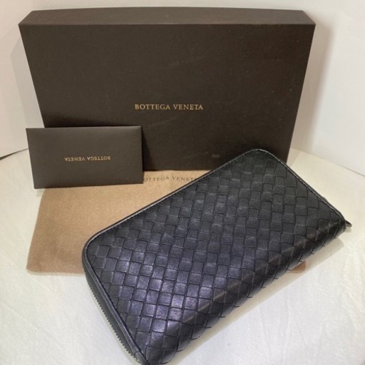 ボッテガヴェネタ イントレチャート　ラウンドジップウォレット　長財布