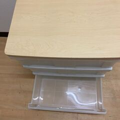 【レガストック川崎本店】ウッドトップチェスト　棚　プラスチック　ボックス　三段の画像