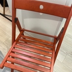 ウッドチェア(IKEA) レッド