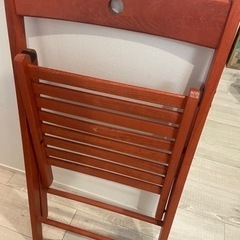 ウッドチェア(IKEA) レッドの画像