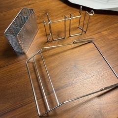 【更にお値下げしました！】美品★KEYUKA  食器カゴ、グラス•カトラリー•布巾スタンドセットの画像