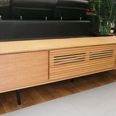 R051 テレビ台 幅180cm 無垢材 オイル塗装 テレビボード スチール脚