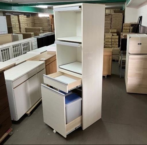 詳細全文必読を　家電収納キッチンボード 60幅 ホワイト木目 食器棚レンジラック 収納 カップボード キッチン収納 ホワイト 棚 キッチンラック レンジボード