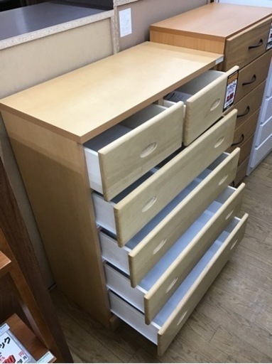 KF-54【ご来店頂ける方限定】絶対満足価格　ハイチェスト　ナチュラル