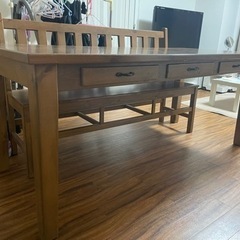 商談中【アンファン製】大型ダイニングテーブル＆ベンチ