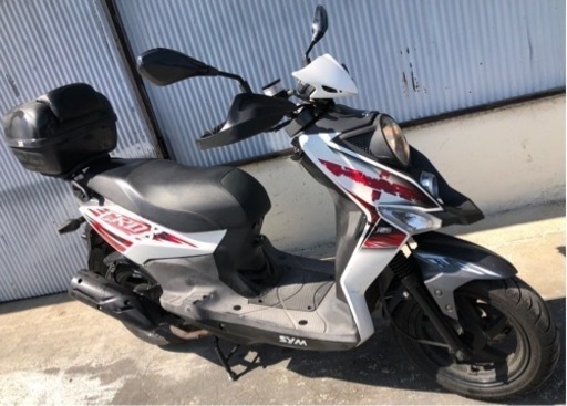 売れました！ 動画有り SYM クロックス 125 リアBOX付き 原付2種 125cc