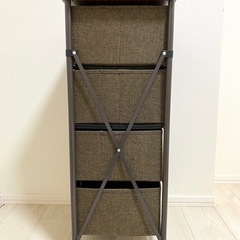 【無料】超美品☆AZUMAYAの４段チェスト☆ブラウン☆収納インテリア☆の画像