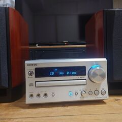 ONKYO アンプCR-2/スピーカーD-112EXLTD CD150枚