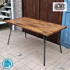 ACME Furniture(アクメファニチャー) GRANDVIEW(グランビュー)ダイニングテーブルです。天然木とアイアンの組み合わせがインダストリアルな印象に。ブルックリンスタイルなどにも♪CF108