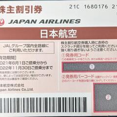 JAL 日本航空 株主割引券　3枚