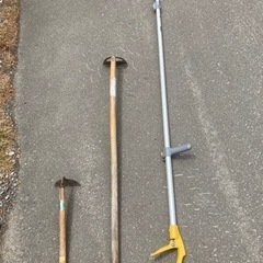 園芸用品3点セット(3m伸縮高枝バサミ､ステンレス製鍬､他)