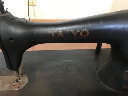taiyo 足踏みミシン　アンティークミシン　革製品　アンティーク