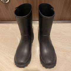 無料　ワケあり　長靴　23.5 レインブーツ　黒　エンジニアブー...