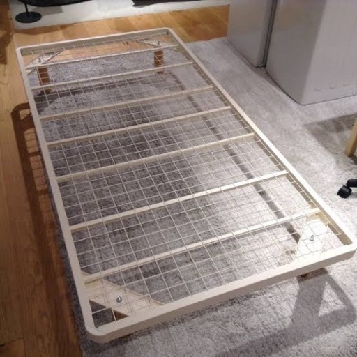 美品　無印シングル　スチールベッド