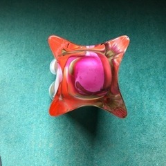 値下げ！昭和レトロ ARTGLASS 花瓶 の画像